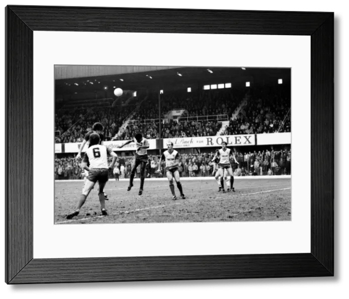 Framed Print : Stoke v. Aston Villa. March 1984 MF14-21-047 The final score was a one nil