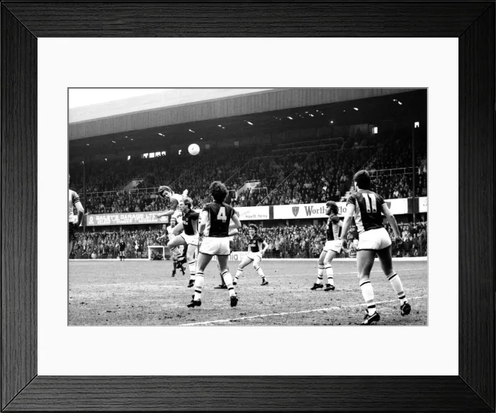Framed Print : Stoke v. Aston Villa. March 1984 MF14-21-067 The final score was a one nil Framed Print : Stoke v. Aston Villa. March 1984 MF14-21-067 The final score was a one nil