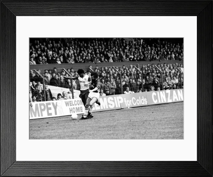 Framed Print : Stoke v. Aston Villa. March 1984 MF14-21-054 The final score was a one nil Framed Print : Stoke v. Aston Villa. March 1984 MF14-21-054 The final score was a one nil