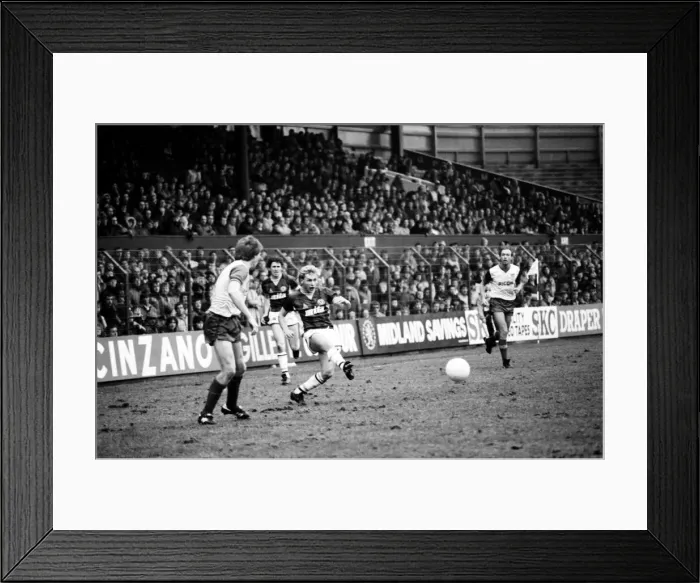 Framed Print : Stoke v. Aston Villa. March 1984 MF14-21-036 The final score was a one nil Framed Print : Stoke v. Aston Villa. March 1984 MF14-21-036 The final score was a one nil