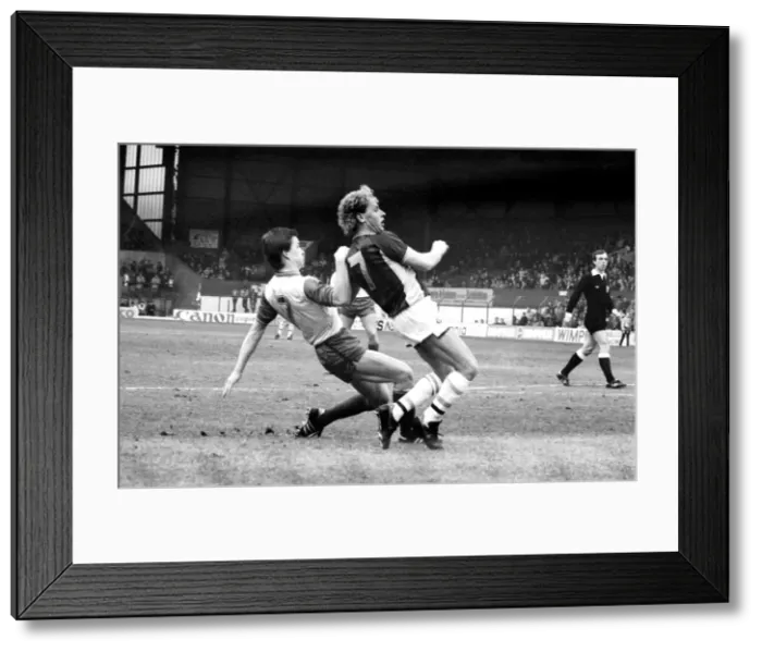 Framed Print : Stoke v. Aston Villa. March 1984 MF14-21-070 The final score was a one nil Framed Print : Stoke v. Aston Villa. March 1984 MF14-21-070 The final score was a one nil