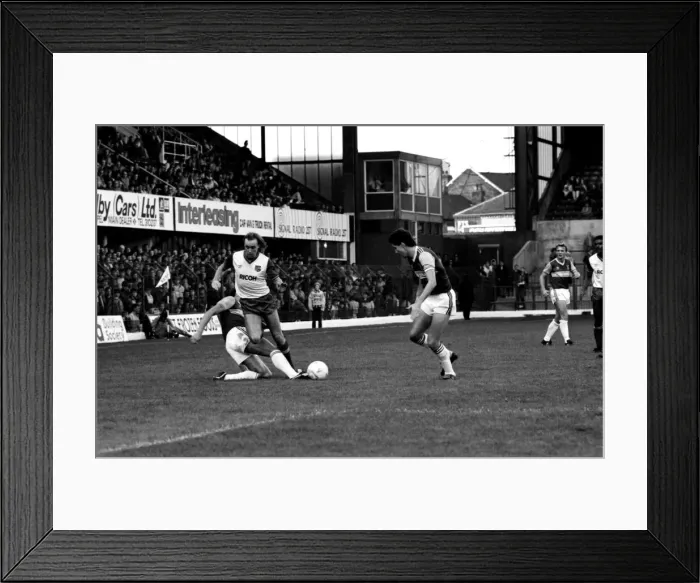 Framed Print : Stoke v. West Ham. October 1984 MF18-06-008 The final score was a four two