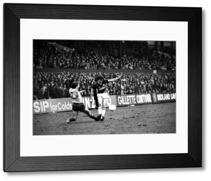 Framed Print : Stoke v. Aston Villa. March 1984 MF14-21-074 The final score was a one nil Framed Print : Stoke v. Aston Villa. March 1984 MF14-21-074 The final score was a one nil