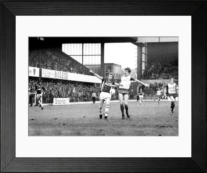 Framed Print : Stoke v. Aston Villa. March 1984 MF14-21-064 The final score was a one nil Framed Print : Stoke v. Aston Villa. March 1984 MF14-21-064 The final score was a one nil