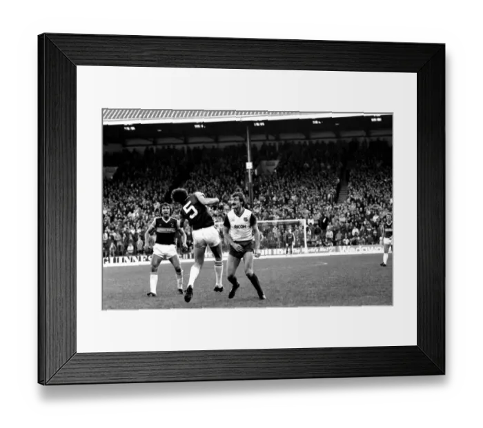 Framed Print : Stoke v. West Ham. October 1984 MF18-06-005 The final score was a four two