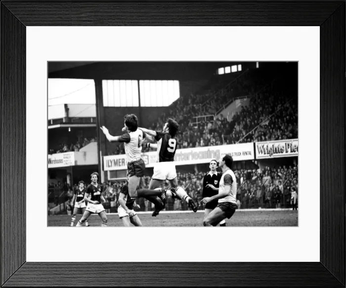 Framed Print : Stoke v. Aston Villa. March 1984 MF14-21-075 The final score was a one nil Framed Print : Stoke v. Aston Villa. March 1984 MF14-21-075 The final score was a one nil