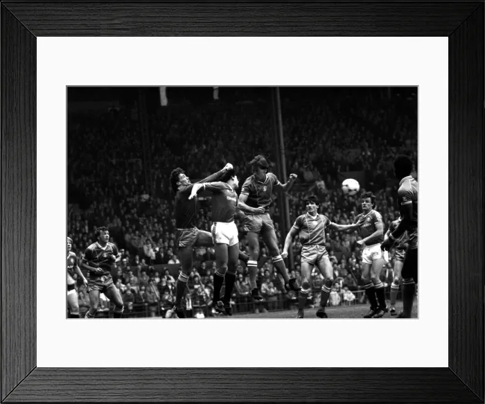 Framed Print : Manchester United v. Birmingham. April 1984 MF15-04-076 The final score was a one Framed Print : Manchester United v. Birmingham. April 1984 MF15-04-076 The final score was a one