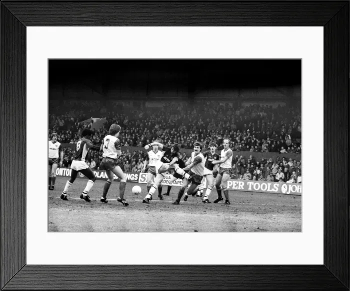 Framed Print : Stoke v. Aston Villa. March 1984 MF14-21-063 The final score was a one nil Framed Print : Stoke v. Aston Villa. March 1984 MF14-21-063 The final score was a one nil
