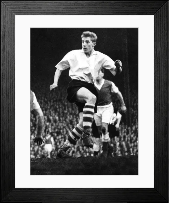 Framed Print : Denis Law playing for Huddersfield Town 1959
