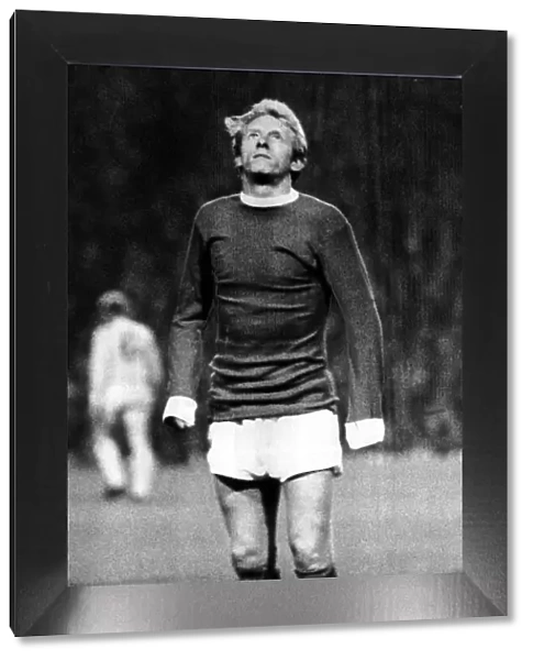 Manchester United captain Denis Law October 1967 at Old Trafford after he missed a