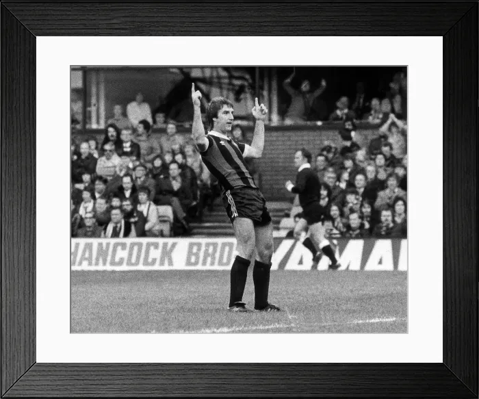 Framed Print : West Bromwich Albion v Manchester City Steve Daley salutes the crowd after scoring Framed Print : West Bromwich Albion v Manchester City Steve Daley salutes the crowd after scoring