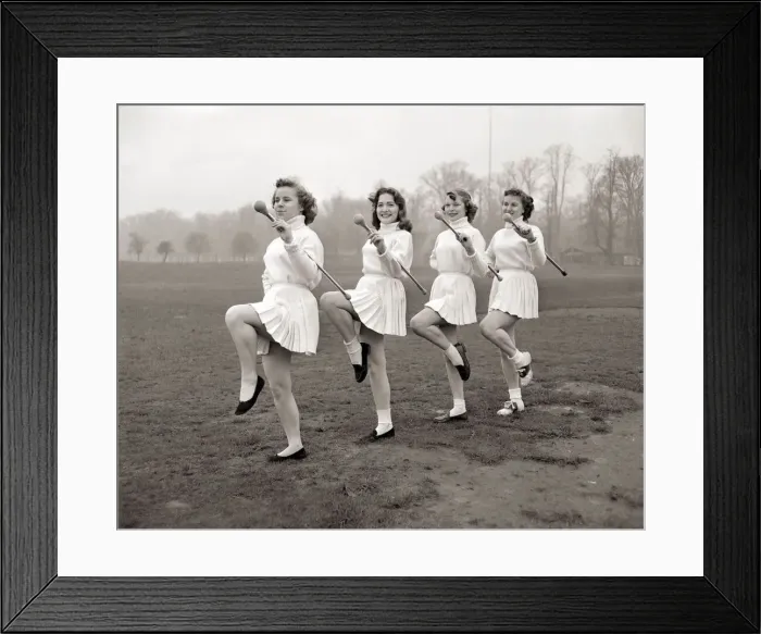 Framed Print : US Drum Majorettes seen here in trainning before they perform at the US grid iron Framed Print : US Drum Majorettes seen here in trainning before they perform at the US grid iron