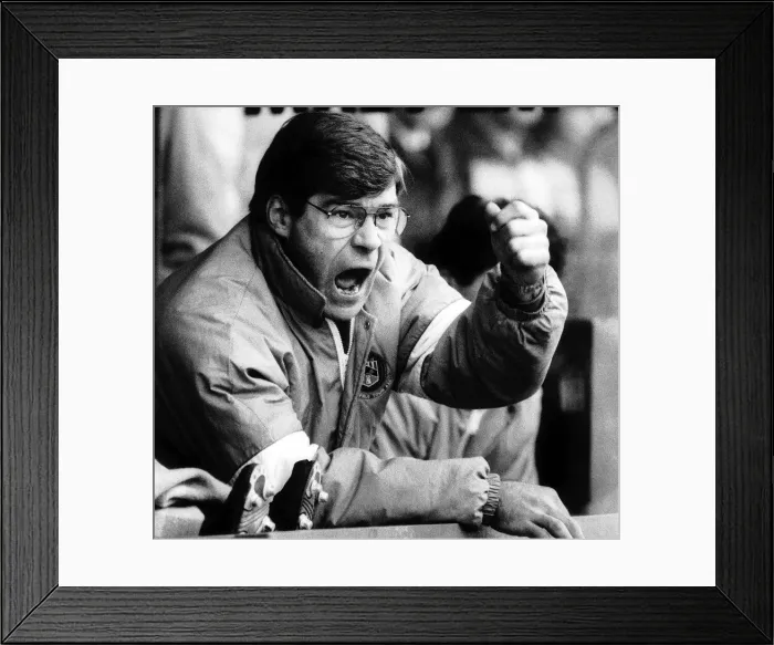 Framed Print : Arsenal Newcastle and Former England player Malcolm MacDonald watching his team from Framed Print : Arsenal Newcastle and Former England player Malcolm MacDonald watching his team from