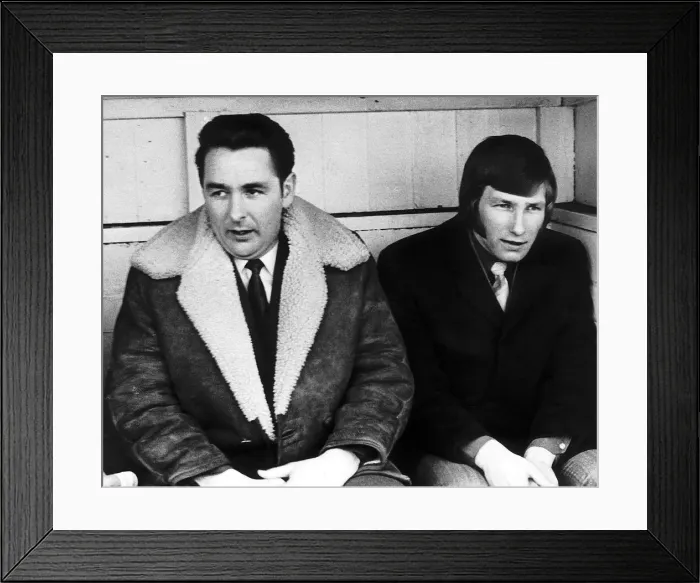 Framed Print : Colin Todd of Derby County with manager Brian Clough 1971 Framed Print : Colin Todd of Derby County with manager Brian Clough 1971