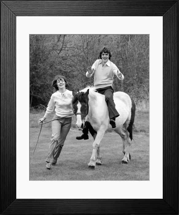 Framed Print : Arsenal footballer David O Leary with girlfriend Joy Lewis May 1979 Framed Print : Arsenal footballer David O Leary with girlfriend Joy Lewis May 1979