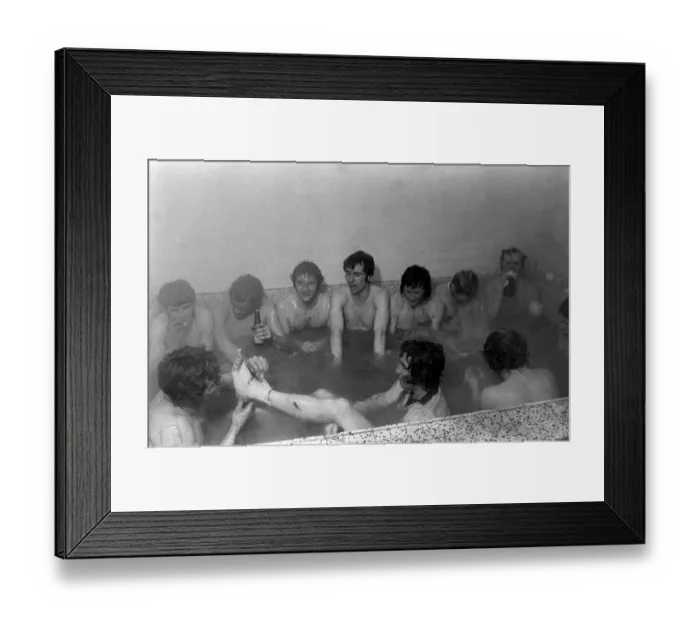 Framed Print : Hereford United v Newcastle United February 1972 The Bulls celebrate their 3rd Framed Print : Hereford United v Newcastle United February 1972 The Bulls celebrate their 3rd
