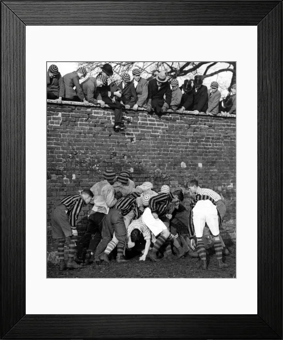 Framed Print : The Eton Wall Game December 1923 Framed Print : The Eton Wall Game December 1923