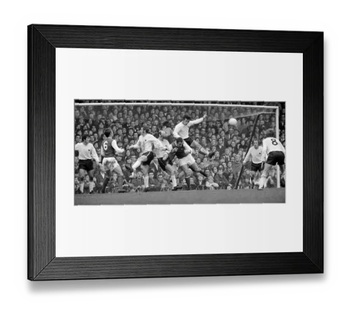 Framed Print : English League Division One match at Highbury Arsenal v Derby County P anic