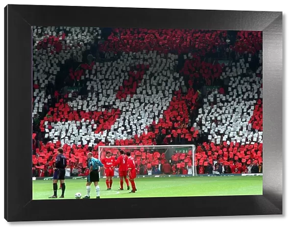 Hillsborough accident tribute on tenth anniversary April 1999 at The Kop end of Anfield