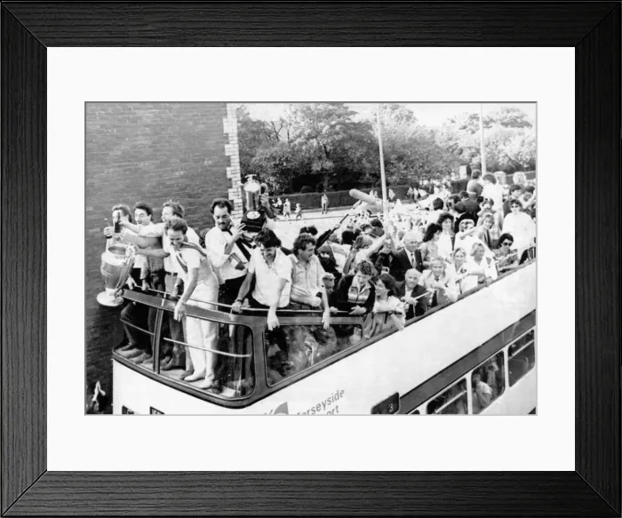Framed Print : Members of the Liverpool team parade the Milk, European Framed Print : Members of the Liverpool team parade the Milk, European