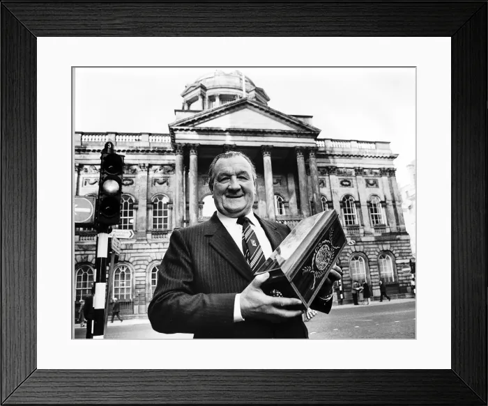 Framed Print : Bob Paisley former Liverpool FC Manager, granted Freedom of the City of Liverpool Framed Print : Bob Paisley former Liverpool FC Manager, granted Freedom of the City of Liverpool