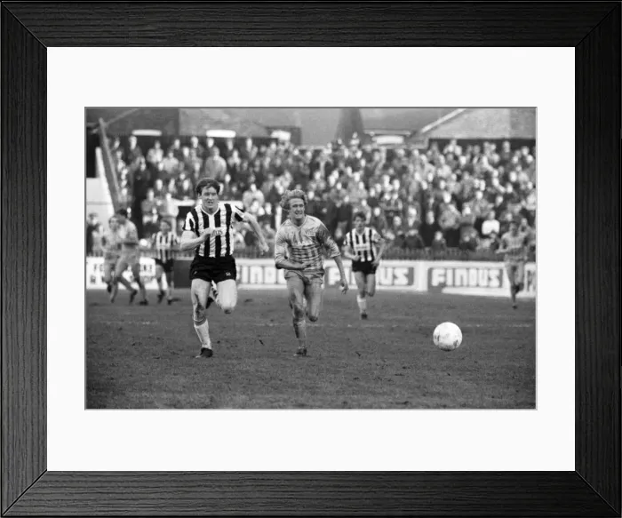 Framed Print : Grimsby v. Manchester City. February 1984 MF14-02 The final score was a one all draw Framed Print : Grimsby v. Manchester City. February 1984 MF14-02 The final score was a one all draw