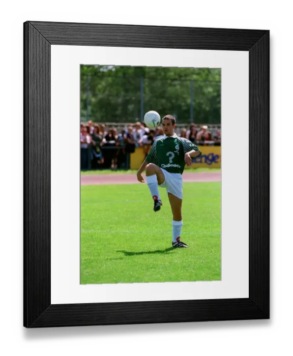 Framed Print : Robbie Williams Singer May 98 Pop star playing in a celebrity football match Framed Print : Robbie Williams Singer May 98 Pop star playing in a celebrity football match