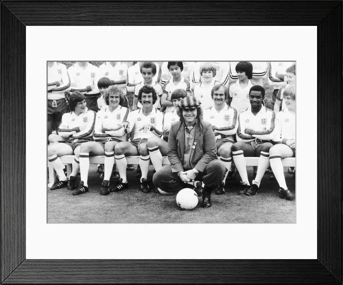 Framed Print : Elton John Pop Singer And Football Supporter Join The England Squad At Barnet In London Framed Print : Elton John Pop Singer And Football Supporter Join The England Squad At Barnet In London
