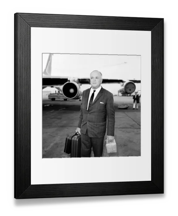 Framed Print : Mr. Danie Craven, President of ths Springbok Rugby Football team