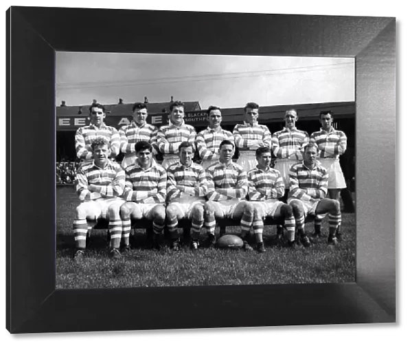 Wigan Rugby Leauge football team. Back row: (left to right) A. Armstrong, N. D. Silcock, F
