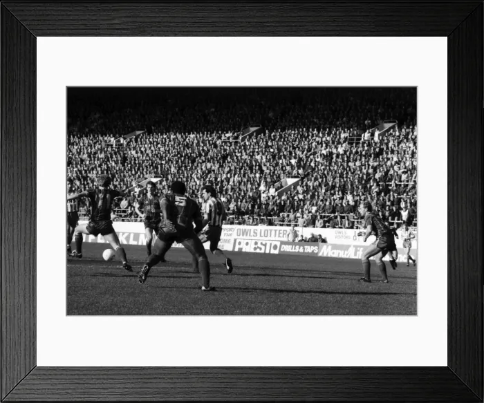Framed Print : Sheffield Wednesday v. Leicester City. October 1984 MF18-05-035 The final score was a