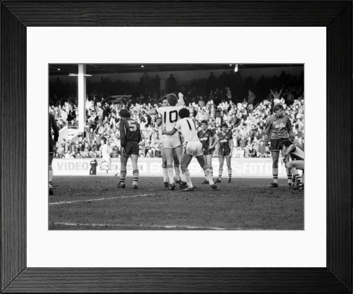 Framed Print : Aston Villa v. Manchester United. March 1984 MF14-16-022 Final Score was a three nil Framed Print : Aston Villa v. Manchester United. March 1984 MF14-16-022 Final Score was a three nil
