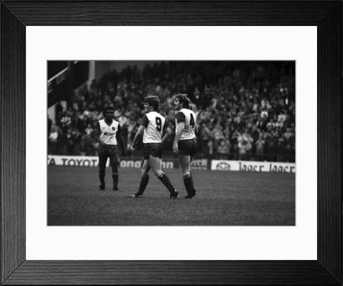 Framed Print : Stoke. v. Southampton. October 1984 MF18-03-045 The final score was a three one