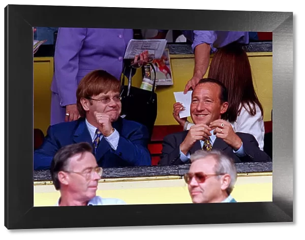 Elton John singer and Watford FC Chairman after receiving a standing ovation at Vicarage