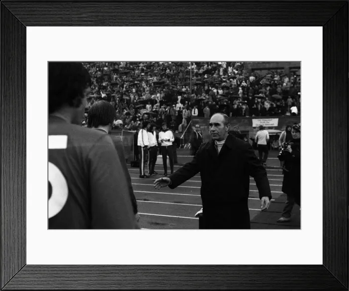 Framed Print : West Germany v England Football May 1972 Sir Alf Ramsey England Football Manager Framed Print : West Germany v England Football May 1972 Sir Alf Ramsey England Football Manager