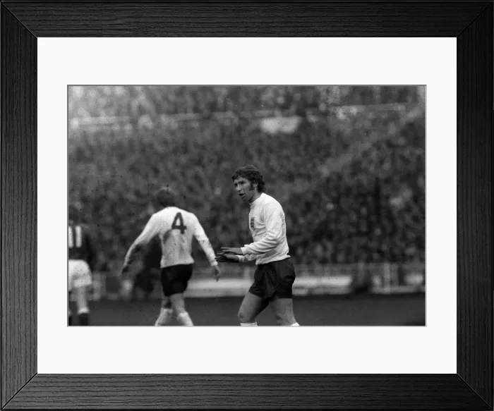 Framed Print : England v West Germany Football April 1972 Alan Ball England Player after Germany Framed Print : England v West Germany Football April 1972 Alan Ball England Player after Germany