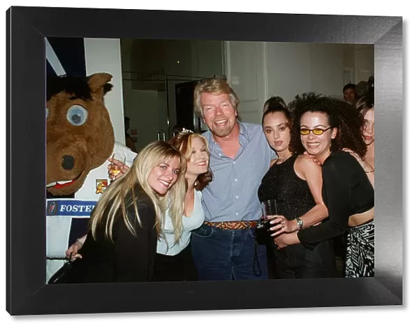 Richard Branson June 98 At the Imperial war museum with spice girls look-a-like