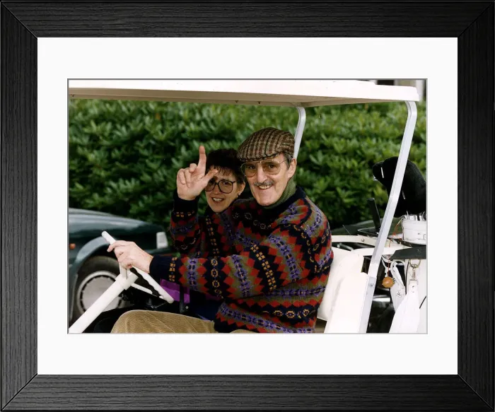 Framed Print : Jimmy Hill Chairman Of Coventry Football Club Seen Here With A Mystery Woman In A Golf Framed Print : Jimmy Hill Chairman Of Coventry Football Club Seen Here With A Mystery Woman In A Golf
