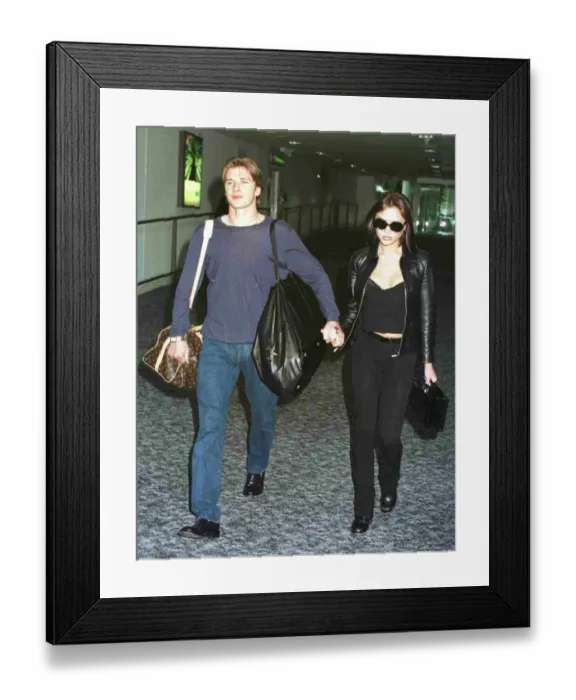 Framed Print : David Beckham Manchester United football star and Victoria Adams Posh Spice of the Spice Framed Print : David Beckham Manchester United football star and Victoria Adams Posh Spice of the Spice