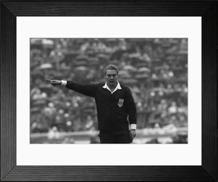 Framed Print : West Germany v England Football May 1972 Referee European1972
