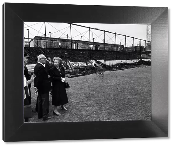 Bradford Football Ground Fire 1985 Margaret Thatcher Prime Minister visits Bradford
