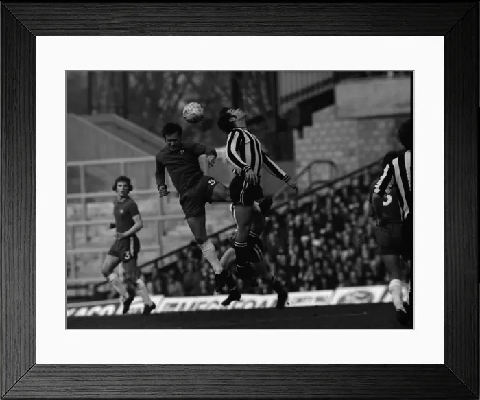 : Malcolm Macdonald clashes with Chelseas Ron Harris during Chelsea v Newcastle United : Malcolm Macdonald clashes with Chelseas Ron Harris during Chelsea v Newcastle United
