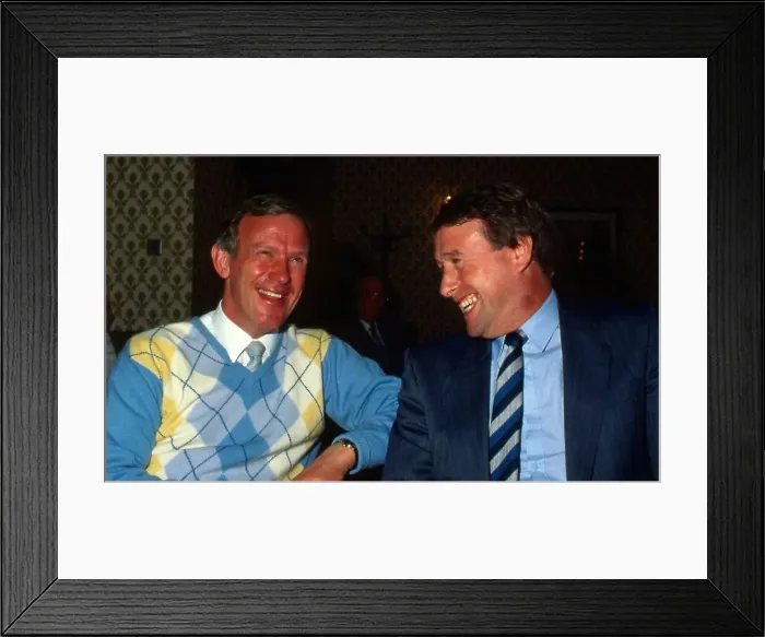 Framed Print : Bobby Lennox and Willie Wallace attend a reunion lunch to celebrate the 20th anniversary