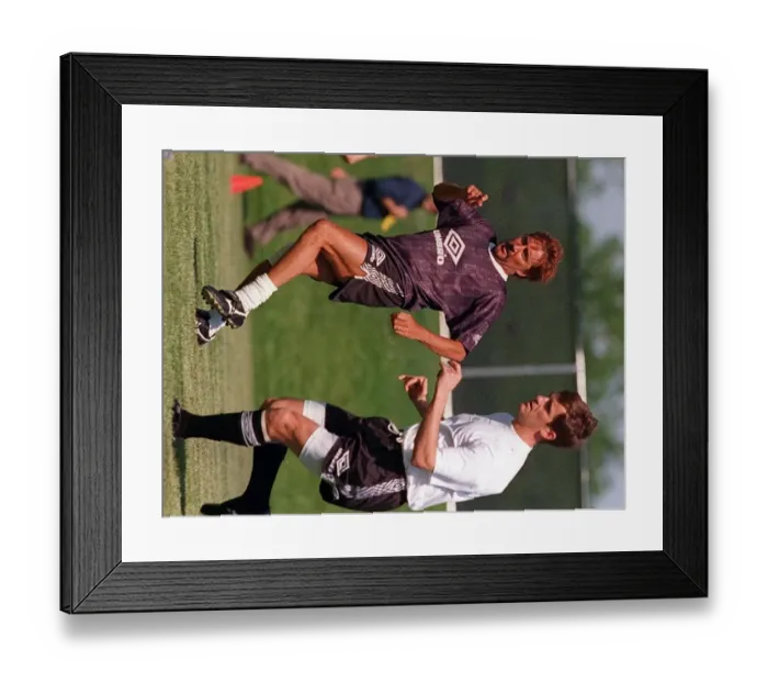 Framed Print : Rod Stewart training with Tosh Mckinlay Scotland and Celtic Hartford Connecticut America Framed Print : Rod Stewart training with Tosh Mckinlay Scotland and Celtic Hartford Connecticut America