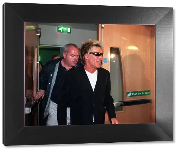 Rod Stewart wearing sunglasses May 1999 Leaves Hampden Park Glasgow after playing