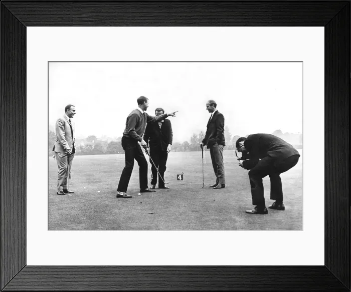 Framed Print : Jimmy Greaves behind the camera taking pictures of the Charlton Brothers