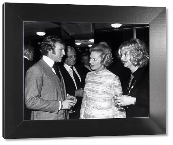 Mrs Thatcher talks to the former England Captain and 1966 World Cup winning hero