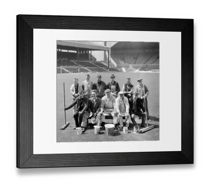 Framed Print : Manchester United ground keeping staff May 1966 Framed Print : Manchester United ground keeping staff May 1966