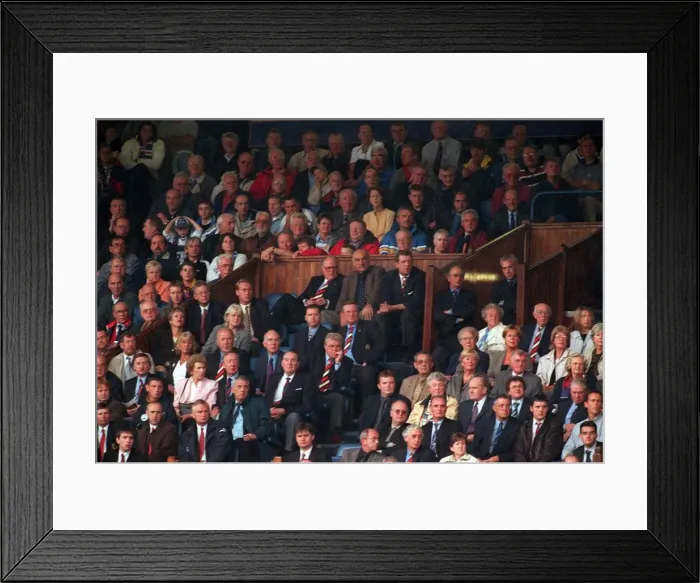 Framed Print : Rangers v Aberdeen 1999 football Sean Connery with supporters