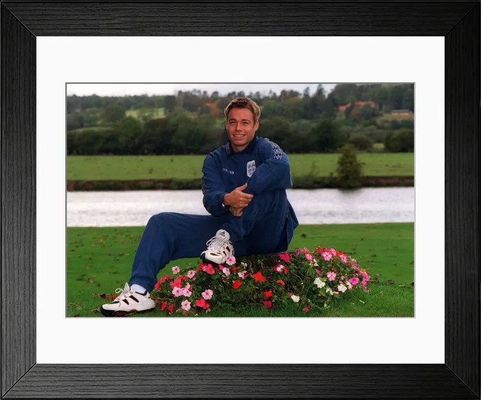 Framed Print : Graeme Le Saux Football England Graeme Le Saux relaxes before match against